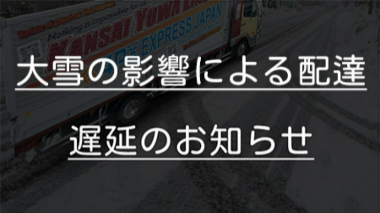 関東甲信の降雪の影響による集荷・配達一時停止のお知らせ